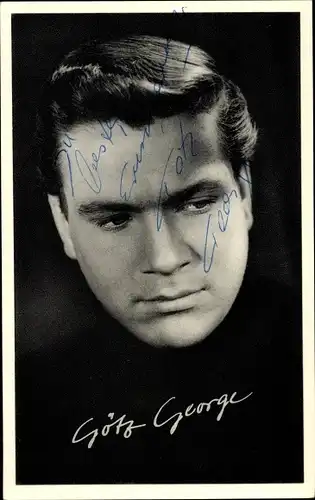 Ak Schauspieler Götz George, Portrait, Autogramm