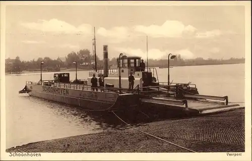 Ak Schoonhoven Südholland Niederlande, Veerpont