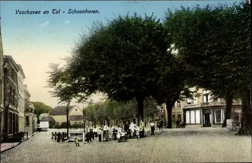 Ak Schoonhoven Südholland Niederlande, Voorhaven en Tol