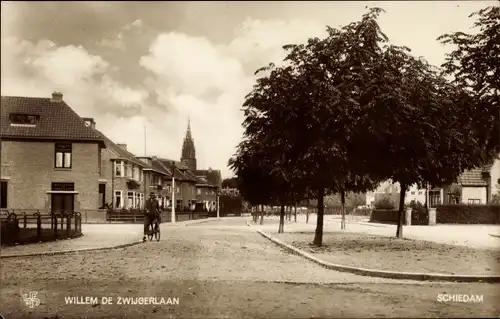 Ak Schiedam Südholland Niederlande, Willem de Zwijgerlaan