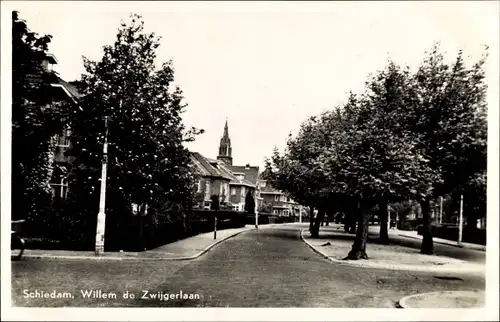 Ak Schiedam Südholland Niederlande, Willem de Zwijgerlaan