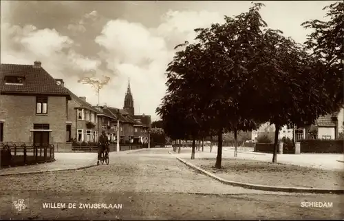 Ak Schiedam Südholland Niederlande, Willem de Zwijgerlaan