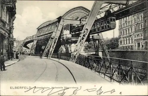 Ak Elberfeld Wuppertal, Döppersberg, Schwebebahn