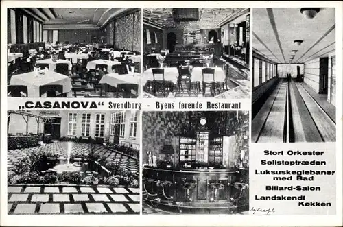 Ak Svendborg Dänemark, Restaurant Casanova