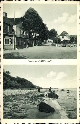 Ak Hohwacht in Schleswig Holstein, Ortsansicht, Strandpartie