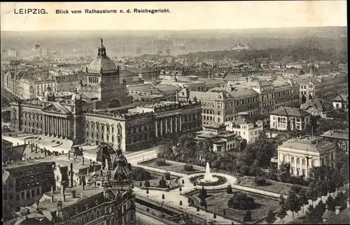 Ak Leipzig in Sachsen, Blick vom Rathausturm nach dem Reichsgericht