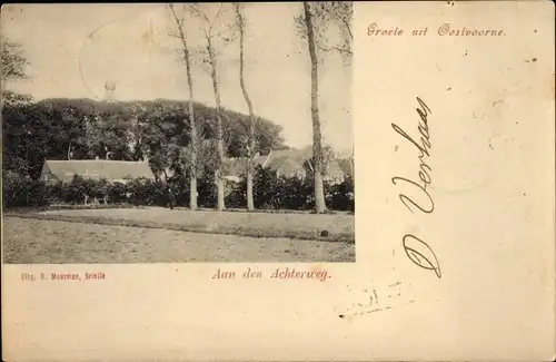 Ak Oostvoorne aan Zee Südholland, Aan den Achterweg