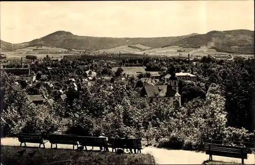 Ak Großschönau in der Oberlausitz Sachsen, Blick vom Hutberg zur Lausche