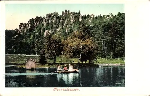 Ak Jonsdorf in Sachsen, Nonnenfelsen, Nonnenklunzen, Gondel