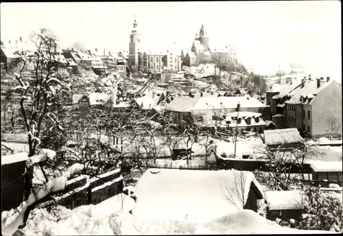 Ak Schwarzenberg im Erzgebirge Sachsen, Panorama, Winter