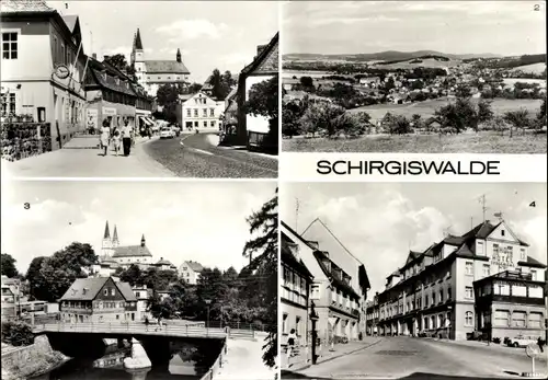 Ak Schirgiswalde in der Lausitz, Obermarkt mit HO-Hotel Erbgericht, Ernst-Thälmann-Straße