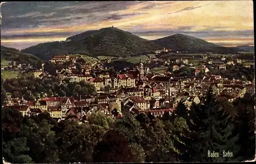 Künstler Ak Baden Baden am Schwarzwald, Panorama