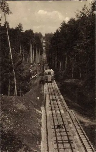 Ak Baden Baden am Schwarzwald, Drahtseilbahn auf den Merkur
