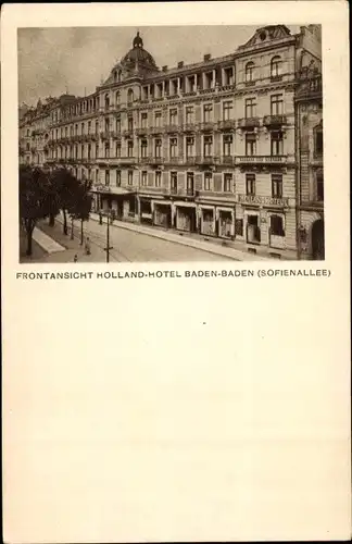 Ak Baden Baden, Holland Hotel, Sofienallee