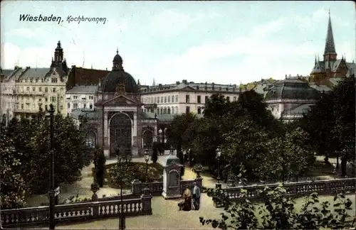 Ak Wiesbaden, Kochbrunnen