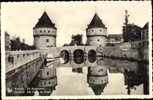 Ak Kortrijk Courtrai Westflandern, De Broeltorens