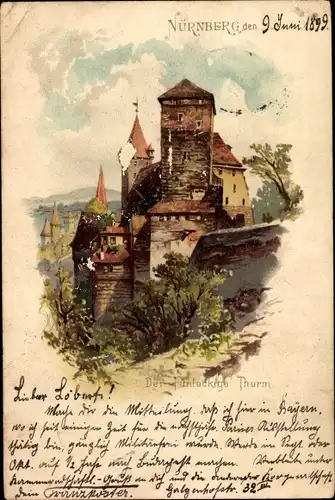 Litho Nürnberg in Mittelfranken, Fünfeckiger Turm