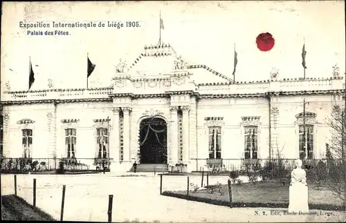 Ak Exposition universelle de Liege 1905, Palais des Fetes