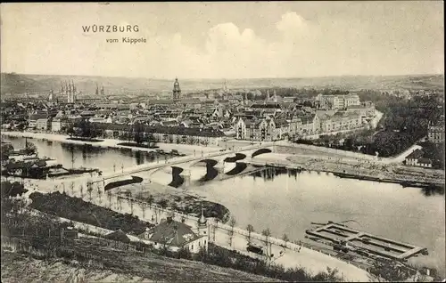 Ak Würzburg am Main Unterfranken, Ortsansicht vom Käppele