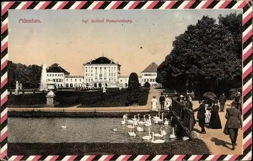 Ak Nymphenburg München Bayern, Königliches Schloss Nymphenburg