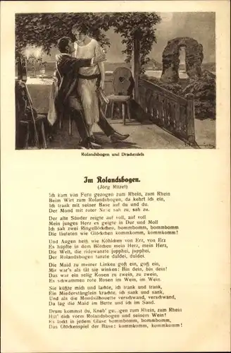 Lied Ak Königswinter am Rhein, Drachenfels, Im Rolandsbogen, Jörg Ritzel