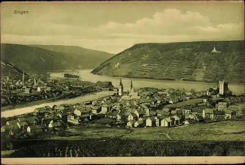 Ak Bingen am Rhein, Panorama