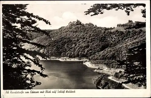 Ak Waldeck am Edersee Hessen, Edertalsperre, Schloss Waldeck