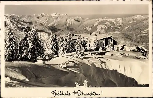 Ak Bad Reichenhall in Oberbayern, Panorama, Weihnachten, Winterpanorama