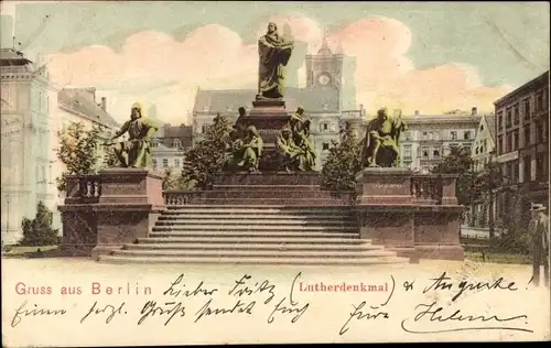Ak Berlin Mitte, Lutherdenkmal