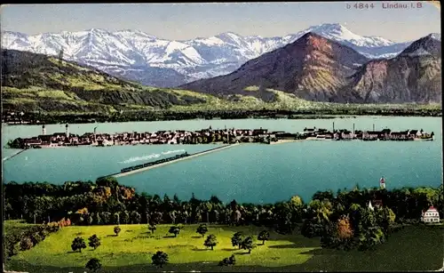 Ak Lindau am Bodensee Schwaben, Panorama