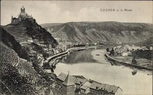Ak Cochem an der Mosel, Panorama