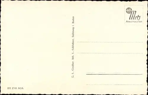 Ak Sulzburg in Baden Schwarzwald, Teilansicht, Villen