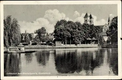 Ak Bad Klosterlausnitz in Thüringen, Klosterteich