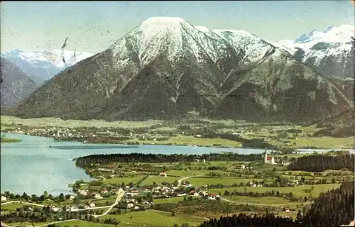Ak Bad Wiessee in Oberbayern, mit Tegernsee gegen Wallberg