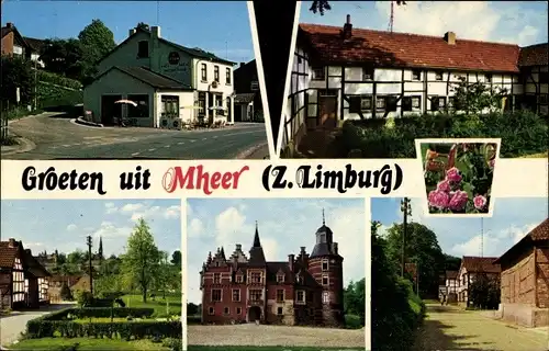 Ak Mheer Limburg Niederlande, Kasteel Mheer, Restaurant Mergelland