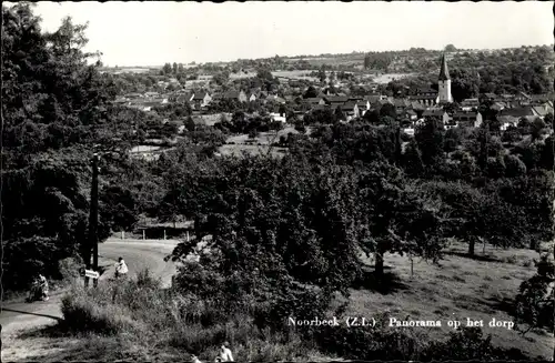 Ak Noorbeek Limburg Niederlande, Panorama op het dorp