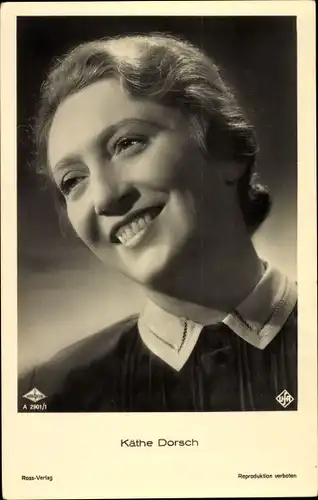 Ak Schauspielerin Käthe Dorsch, Portrait