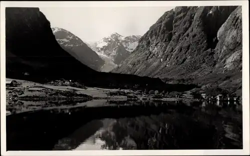 Foto Ak Norwegen, Maurangerfjord und Gletscher