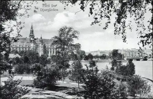 Ak Stockholm Schweden, Parti fra Djurgarden