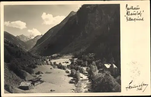 Ak Brandberg Tirol Österreich, Zillergrund, Gasthaus Klaushof