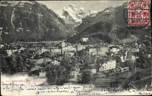 Ak Interlaken Kanton Bern Schweiz, Totale und Jungfrau