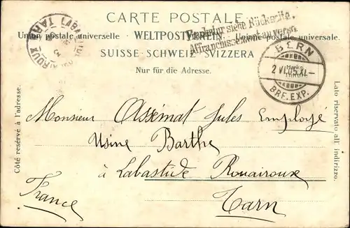 Ak Bern Schweiz, Bundeshaus, Brücke