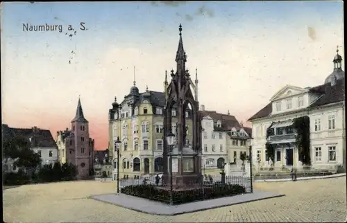 Ak Naumburg an der Saale, Stadtansicht, Denkmal