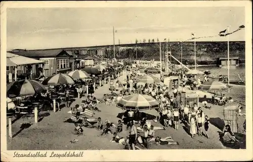 Ak Leopoldshall Staßfurt im Salzlandkreis, Solefreibad