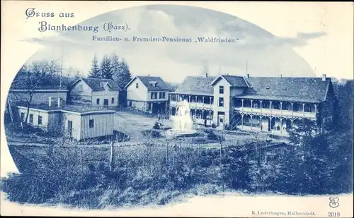 Ak Blankenburg am Harz, Familien- und Fremden-Pensionat Waldfrieden