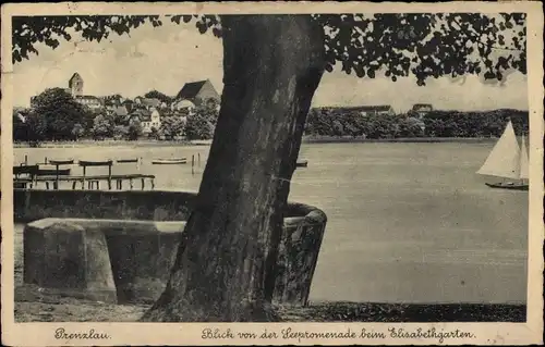 Ak Prenzlau in der Uckermark, Blick von der Seepromenade beim Elisabethgarten