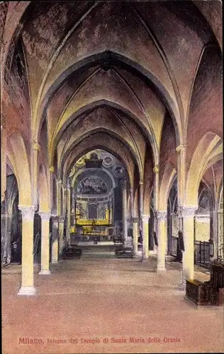 Ak Milano Mailand Lombardia, Tempio di Santa Maria delle Grazie, interno