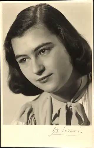 Ak Schauspielerin Eva Murier, Portrait, Autogramm
