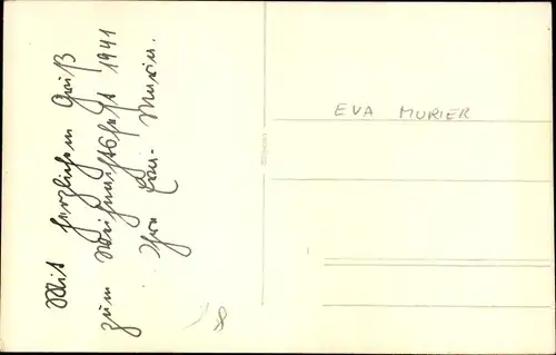 Ak Schauspielerin Eva Murier, Portrait, Autogramm