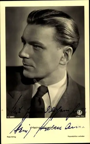 Ak Schauspieler Heinz Engelmann, Portrait, Autogramm